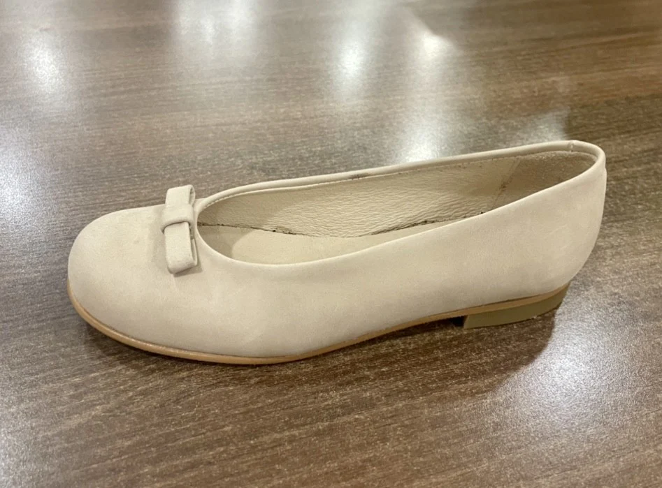 Zapato Bailarina Lazo Piel Nobuk 31-40 - Imagen 5