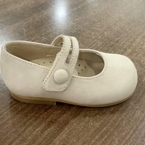Zapato Mercedita Botón Piel Nobuk 17-23