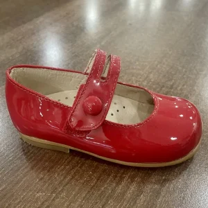 Zapato Mercedita Botón Piel Charol 17-23