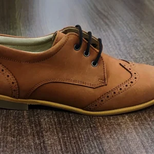 Zapato Niño Cordón Picaditos Piel Nobuk 31-40 Los3ositos