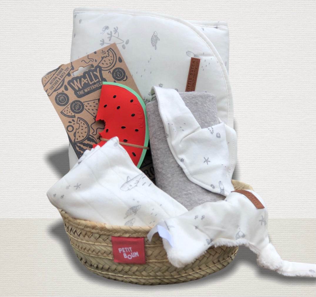 CANASTILLA REGALO OCEAN WHITE MEDIANA