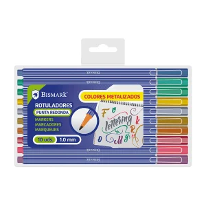 Set Lettering 10 Rotuladores Metálicos con Punta Redonda