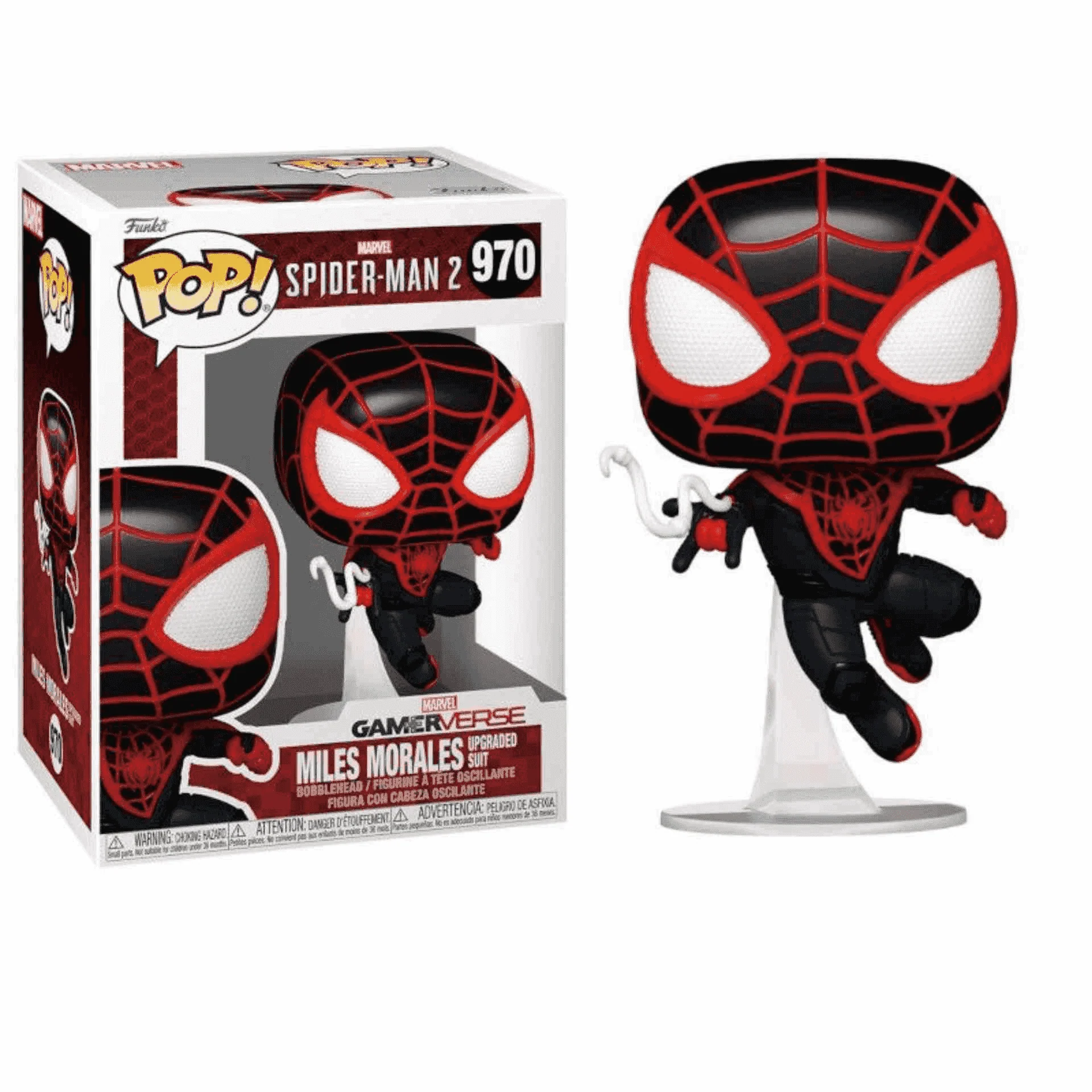 Figura coleccionable Spiderman 2 Miles Morales Funko Pop - Decoración colorida para fans de Marvel.