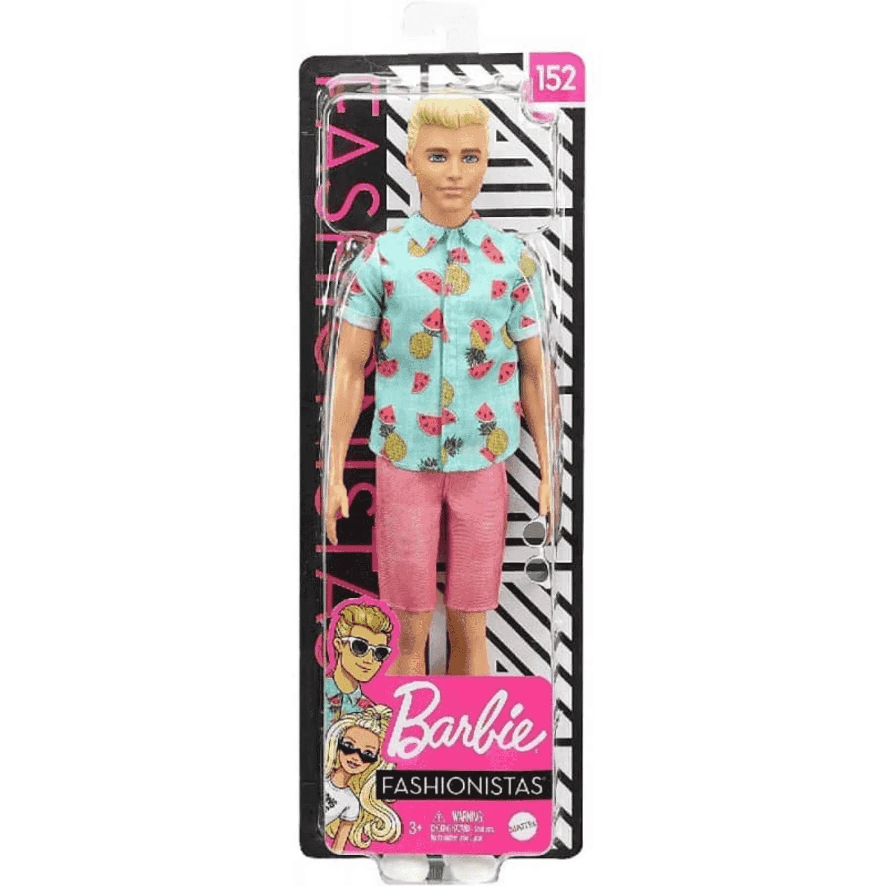 Barbie Ken Fashionista Rubio Pelo Corto Conjunto Tropical - Imagen 4