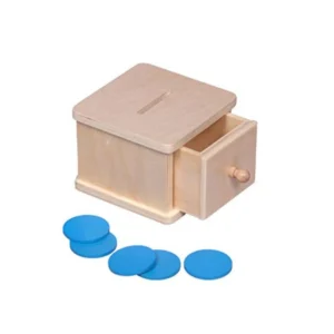 CAJA DE PERMANENCIA MONTESSORI CON CAJÓN Y DISCOS