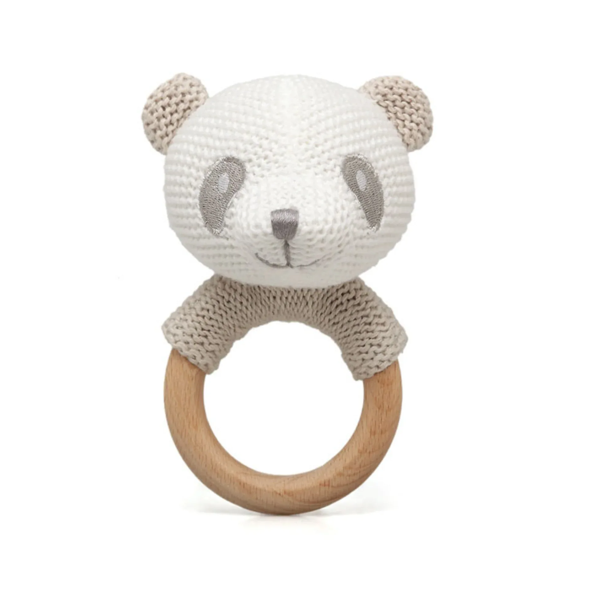 SONAJERO OSO PANDA CROCHET - Imagen 2